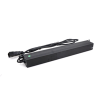 Tira de Alimentación PDU de 19 Pulgadas, 8 Tomas IEC C19, Protección Contra Sobretensiones/Sobrecargas, 16A 3500W, Caja de Distribución 1U, Carcasa de Aleación de Aluminio