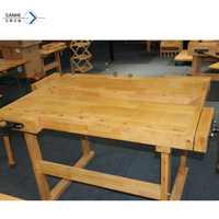 Établi carré pour 4 personnes établi en bois établi en bois massif pour table d'enseignement pour enfants bricolage fait à la main