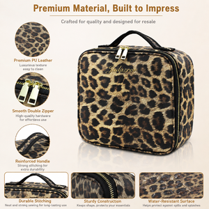 Sac de maquillage personnalisé Monlitglow EcoFriendly avec miroir LED, en PU, 3 couleurs, faible MOQ, prêt à la vente, <span class=keywords><strong>organiseur</strong></span> de voyage éclairé - Product Image 3