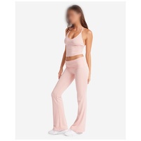 Ensemble pantalon long légèrement évasé et respirant à séchage rapide pour femme, avec sangle de cou, idéal pour le yoga et le Pilates – Vêtements de marque