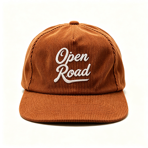 Gorra de Béisbol Vintage de Pana con Bordado Personalizado del Logotipo Open Road, Diseño Curvo, Estilo Desestructurado, Unisex, Venta al Por Mayor - Product Image 6