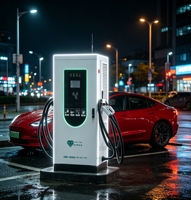 Station de recharge rapide pour véhicules électriques DC 240 kW, chargeur intelligent pour véhicules électriques, protection multiple, usage commercial