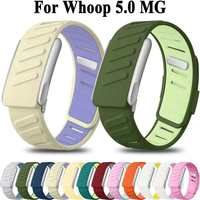 Bracelet de sport en silicone pour WHOOP 5.0 MG, respirant, 25 mm, unisexe, bracelet de remplacement avec boucle pliable, bracelet réglable, 12 couleurs