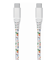 Desain Ramah Lingkungan Tahan Lama Bersertifikasi MFi Kabel Data USB-C Kulit Berwarna 1m untuk Kamera dan Ponsel
