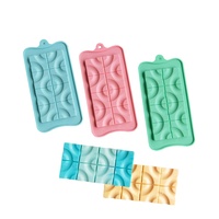 Ganze Block-Silikonform für Schokolade DIY Hausgemachte 3D-Waffel-Bonbonform Eiswürfelform Gelee-Fondant-Kuchendekoration Backzubehör
