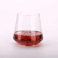 Gobelets à vin jetables en plastique transparent logo personnalisé PET Tritan jus glace gobelets à vin en plastique coquetiers pour vin
