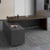 Table de direction haut de gamme en bois, style luxe, personnalisable OEM, vente en gros, design de bureau pour PDG