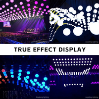 SJ36 LED Lifting Ring DMX512 ArtNet IP20, Projecteur LED sphérique à levage vertical pour spectacle scénique, DJ, discothèque, mariage, événement, fête