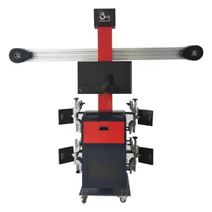 Machine d'alignement de quatre roues 3D mobile à deux écrans avec armoire à outils Caméra Sony Aligneur de pneus de voiture avec certification CE
