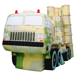 用于演习诱饵的充气模拟坦克充气模拟防空导弹车充气雷达展览