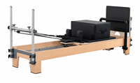 Reformer de Pilates Profesional de Madera de Arce con Torre de Cuerdas de Aluminio y Cama Central para Entrenamiento en Estudio