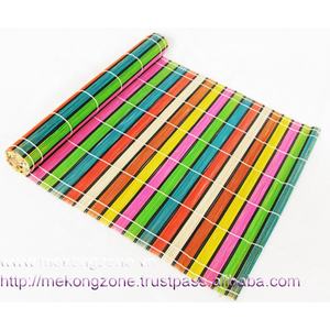 Eco-friendly <b>Bamboo</b> Dining Table Place Mat Colorful Folk Art Decorative Plate Mats Handicraft Souvenir Home Decor Folk Art Model - Product Image 1