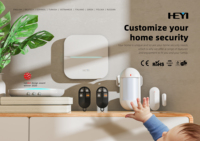 Sistema de Alarma Antirrobo para el Hogar con Detector de Puerta/Movimiento, Sensor de Intrusión, Habilitado para WiFi, 8 Horas de Duración de la Batería, Alarma con Aplicación Móvil