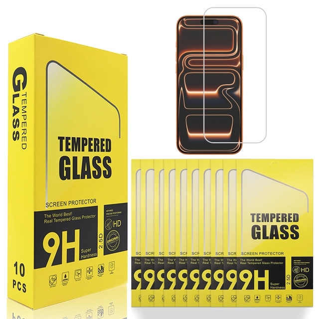 Wholesale 10 in 1 9H Anti-scratch Tempered Glass HD Clear Screen Protector for iPhone 15 16 17 18 Pro Max Fold 14 13 12 Xs Max
