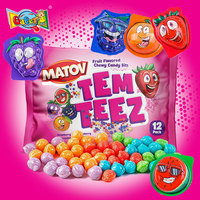 Caramelos Masticables Pequeños de 15g al por Mayor, Sabor a Frutas, Tipo Mini Skittles, de Fabricante Chino, Suministro a Granel, Caramelos Masticables Pequeños Halal