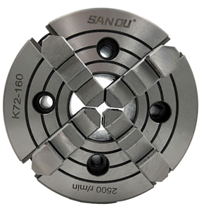 K72-160 160mm Mandrin de tour indépendant à 4 mors en acier SANOU, neuf, composants de base pour engrenages, 5'' manuel, garantie 6 mois - Product Image 5