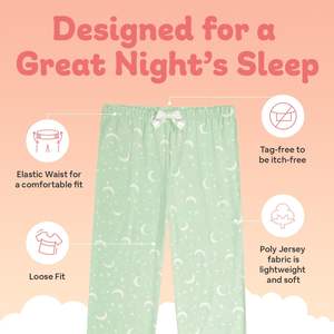 Pijamas para niñas Ropa de dormir Botón Abajo Solapa Suave Pijamas de 3 piezas Pijamas personalizados con estampado de Luna Pijamas para niños - Product Image 3