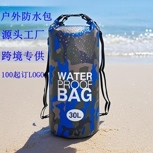 Bolsa Impermeable de 30L, Camuflaje, para Actividades al Aire Libre, Natación, Almacenamiento, Plegable, Mochila de PVC - Product Image 1