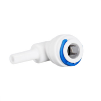 Raccord coudé pour tuyau d'eau, connecteur rapide en plastique pour tube de 1/4 po, pour système d'osmose inverse
