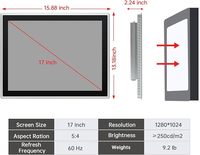 Nueva Tablet Android 11 con Pantalla Táctil HD IPS de 17 Pulgadas, Resolución 1280x1024, 4GB RAM/32GB ROM, Procesador RK3568, Cámara Frontal P65 para
