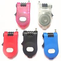 Candado de Cable de Acero Retráctil de 3 Dígitos, Candado de Combinación con Contraseña Ajustable para Equipaje, Mochila, Casco