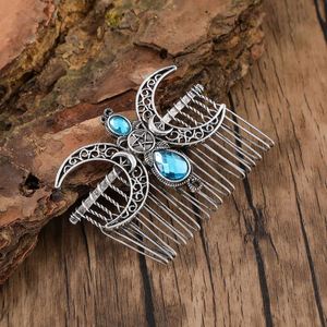 Peignes à cheveux pour femmes de style punk, nordique, viking, rétro, en alliage, 7,5 cm, pinces à cheveux, accessoires - Product Image 5
