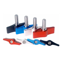 Vis de fixation réglable 1/4 "-20 pouces avec poignée, serre-câble de type L et clé en T pour cage de caméra, rail, tige, curseur (aluminium)