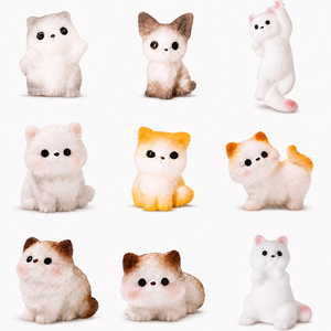 ตุ๊กตาแมวเรซิ่นขนาดเล็กหลากหลายแบบ ขายส่ง รูปปั้นลูกแมวน่ารัก สำหรับตกแต่งบ้าน ตุ๊กตาจำลอง สวนเทพนิยาย ไมโครแลนด์สเคป งานฝีมือ DIY - Product Image 1