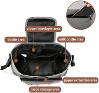 Organisateur et panier pour poussette, écologique, durable, fermeture éclair en PVC, style simple et décontracté, convient à toutes les poussettes
