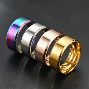 Anillo de tungsteno clásico de 8 mm en <span class=keywords><strong>6</strong></span> colores para hombre, anillo de acero inoxidable cepillado para mujer, alianza de boda, accesorios de joyería para parejas - Product Image 2