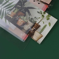 Pochette d'enveloppe en PVC givré A4 B5 A5 A6 A7 à chargement par le haut, 1 poche, reliure à feuilles mobiles, carte translucide, stockage de photos