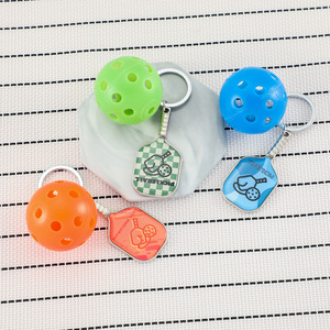 Pendentif créatif en alliage de zinc en forme de raquette de pickleball, porte-clés de sport DIY pour les fans de sport, souvenir de tournoi, cadeau - Product Image 3