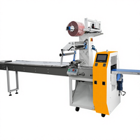 Machine d'emballage horizontale de type coussin électrique pour film plastique, scellage de sacs, écran tactile PLC, acier inoxydable 304