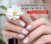 HS OEM Marque Privée 12 Couleurs Vernis Gel Magnétique Effet Œil de Chat à Base de Perles de Verre Végétalien Non Toxique UV LED Soak Off