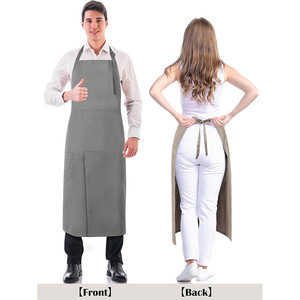 Tablier de poterie à couverture complète jambe fendue 100% tabliers de <span class=keywords><strong>potier</strong></span> en toile de coton avec poches pour femmes hommes - Product Image 4