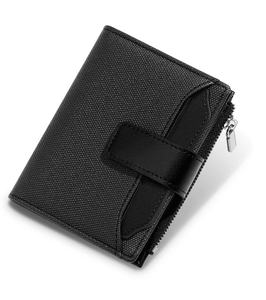 Cartera de Lujo Multifuncional para Hombre y Mujer, Estilo Vintage, Corta, de Color Sólido, con Ranuras para Tarjetas, Monedero con Cremallera, Forro de Poliéster, Nueva, para Viaje - Product Image 5
