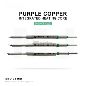 IParts Mijing C210 serie púrpura cobre integrado puntas de soldador teléfono móvil PCB reparación puntas de soldador - Product Image 1