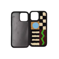 Coque de téléphone en chenille écologique avec broderie 3D et fil coloré, patch personnalisé découpé au laser, sans plastique, modèle 2026