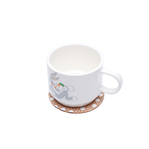Ensemble de sous-verres créatifs rétro en acrylique imprimé rotin, épaisseur 3 mm, protection de table avec support assorti pour la décoration intérieure et les coffrets cadeaux - Product Image 6
