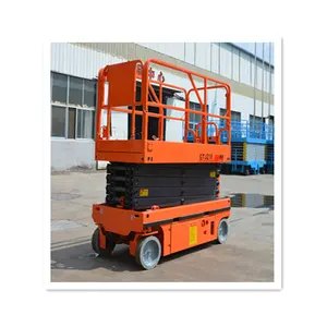 New popular sale 14m mobile electric trailer mounted scissor lift for fast moving trolley cart working construction hoists
