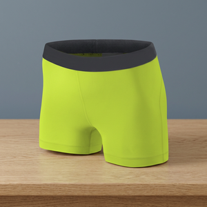 Shorts Bermuda Vert Citron Uni pour Homme, Séchage Rapide, Taille Élastique, Maillot de Bain Sportif en Tricot - Product Image 2
