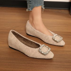 Chaussures à talons compensés invisibles pour femmes, en cuir PU, plateforme discrète, pour la marche, les fêtes et le bureau - Product Image 6