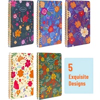 Cuaderno de Dibujo Personalizado con Espiral, Cubierta de PU A5, Papel Grueso en Blanco, para Arte, Pintura, Acuarela, Regalo para Estudiantes