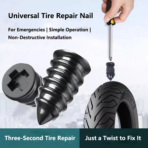 Kit di Riparazione Rapida per Pneumatici con Cacciavite, Strumento Universale a Innesto in 3 Secondi per <span class=keywords><strong>Auto</strong></span> e Moto (Taglia S/L) - Product Image 5