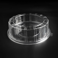 Antibuée Gel Alimentaire 8 11 pouces Dôme Transparent Jetable En Plastique Gâteau Conteneur PET Transparent Rond Gâteau Boîte D'emballage avec Couvercle