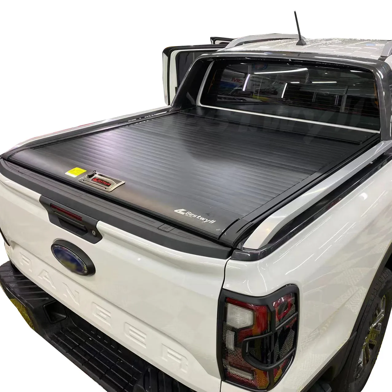 BESTWYLL Pickup Hard Cover Truck Bed Covers Tonneau Cover Sport Car Manual Roller Shutter Lid For F81 2023 Ford Ranger Wildtrak