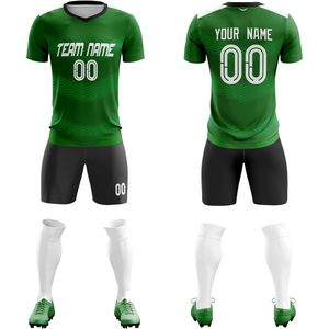 Shorts de football personnalisés unisexes pour adultes, col en V, sublimation, tissu respirant, vêtements de sport, nom et numéro imprimés - Product Image 3