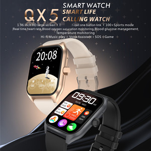 Gemi hazır spor akıllı saatler QX5 1.96 inç spor fitness takip chazı kalp hızı ses asistanı BT çağrı moda akıllı saatler - Product Image 2