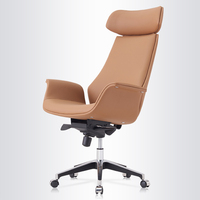 Chaise de bureau ergonomique, pivotante, moderne, à dossier haut, en cuir Pu, pour produits Oem, vente en gros,