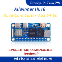 Orange Pi Zero 2W Mini PC Development Board Allwinner H618 Orange Pi Zero 2 W WiFi-BT BLE SBC Komputer Papan Tunggal Zero 2W